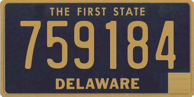 DE license plate 759184