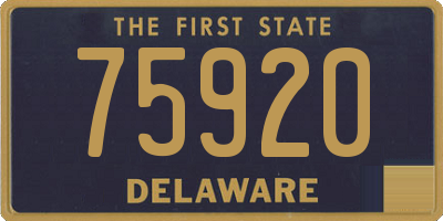 DE license plate 75920