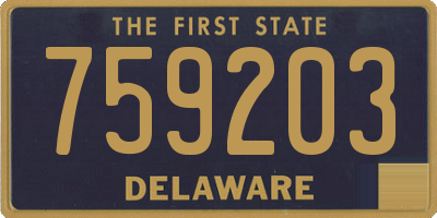 DE license plate 759203