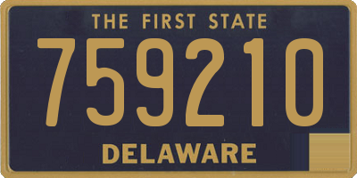 DE license plate 759210