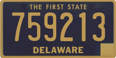 DE license plate 759213