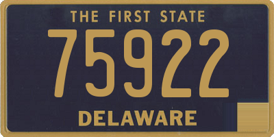 DE license plate 75922