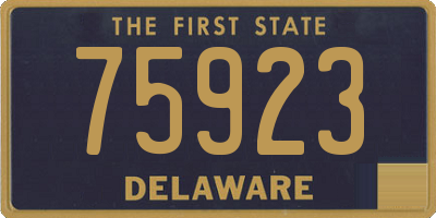 DE license plate 75923