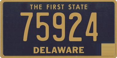 DE license plate 75924