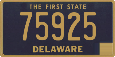 DE license plate 75925