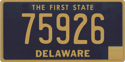 DE license plate 75926