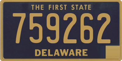 DE license plate 759262