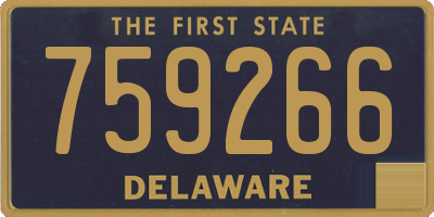 DE license plate 759266
