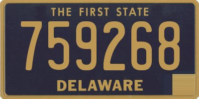 DE license plate 759268