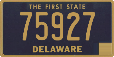 DE license plate 75927
