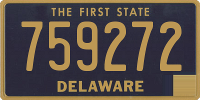 DE license plate 759272