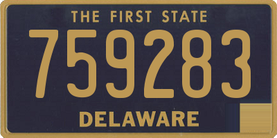 DE license plate 759283