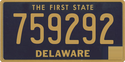DE license plate 759292