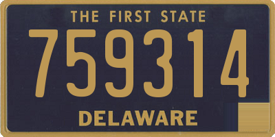 DE license plate 759314