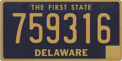 DE license plate 759316