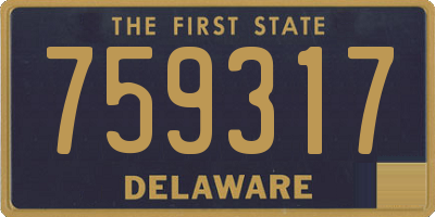 DE license plate 759317