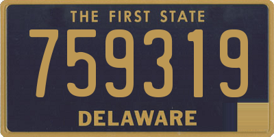 DE license plate 759319