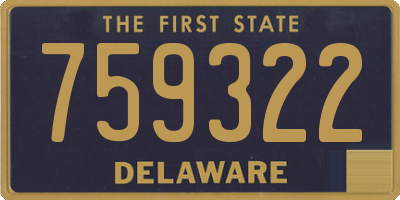 DE license plate 759322