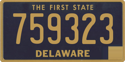 DE license plate 759323