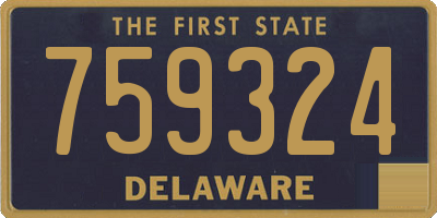 DE license plate 759324