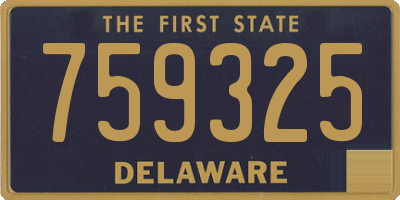 DE license plate 759325