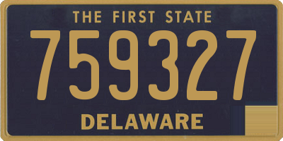 DE license plate 759327