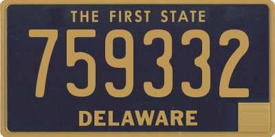 DE license plate 759332