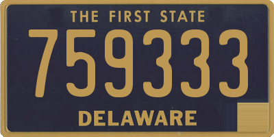 DE license plate 759333