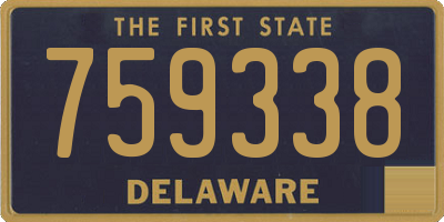 DE license plate 759338
