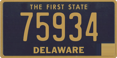 DE license plate 75934