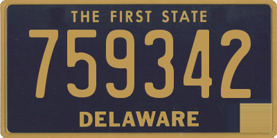 DE license plate 759342