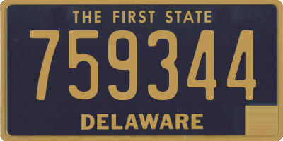 DE license plate 759344