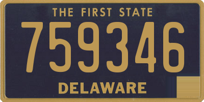 DE license plate 759346