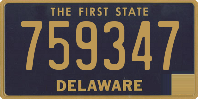DE license plate 759347