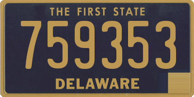 DE license plate 759353