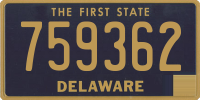 DE license plate 759362