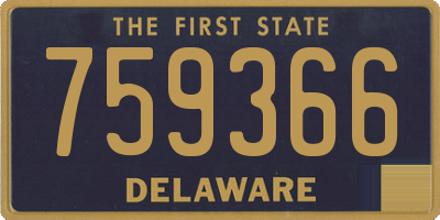 DE license plate 759366