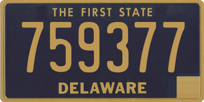 DE license plate 759377