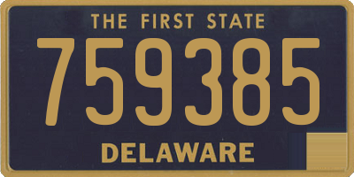 DE license plate 759385