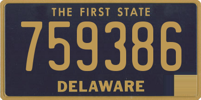 DE license plate 759386