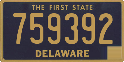 DE license plate 759392