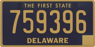 DE license plate 759396