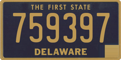 DE license plate 759397