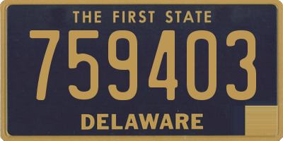 DE license plate 759403