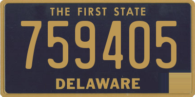 DE license plate 759405
