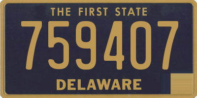 DE license plate 759407