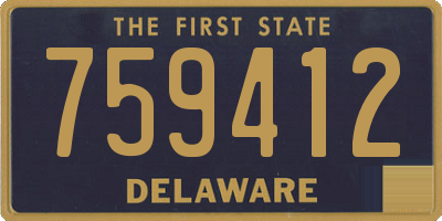 DE license plate 759412