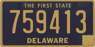 DE license plate 759413
