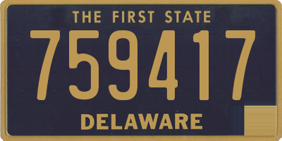 DE license plate 759417
