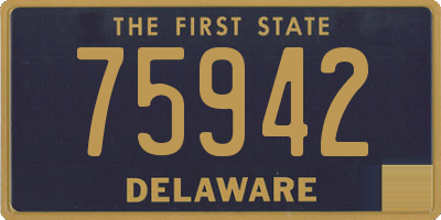 DE license plate 75942